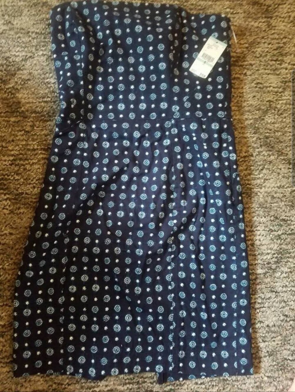 $119.00  Rachel Roy NWTags Navy Print Halter Dress W/ Back zipper! Sz 8